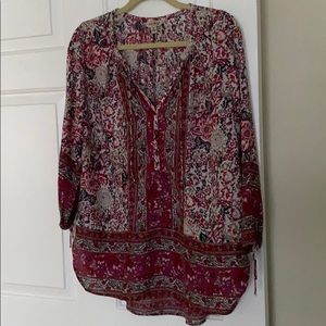 LUCKY BRAND women’s bohemian style blouse